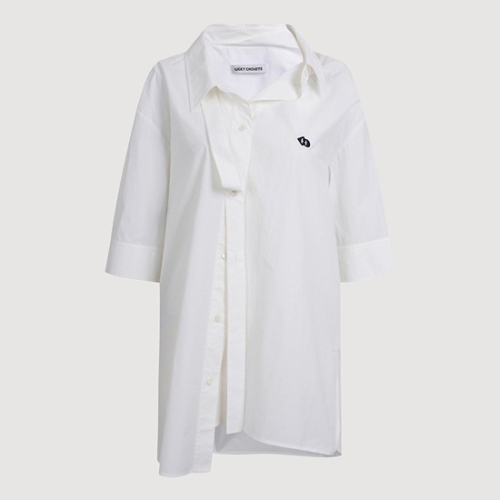 Tie Cotton Shirt Blouse Blouse (ivory)
