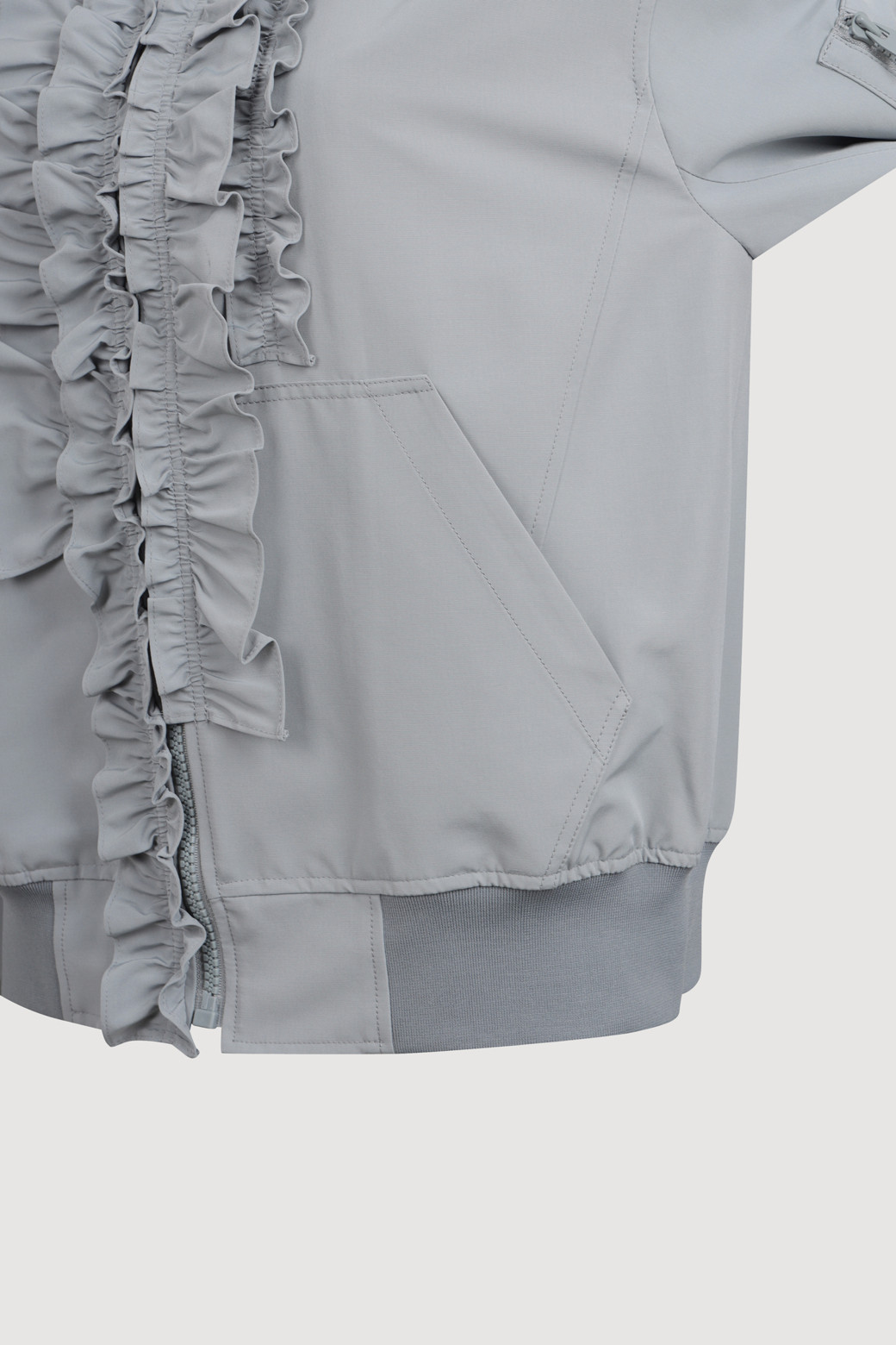 LUCKY CHOUETTE - 점퍼 - [인플루언서 PICK] Frill Detail Knit Ribbed Jumper (mint)