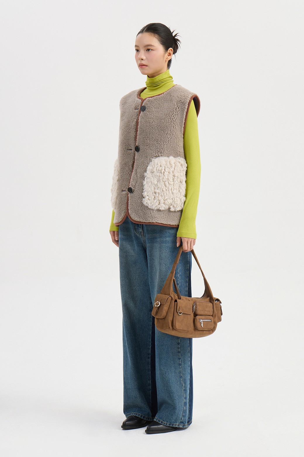 Y*様 BIRTHDAY BASH VEGAN FUR GILET 50％OFF】DECORATIVE FRILL GILET 