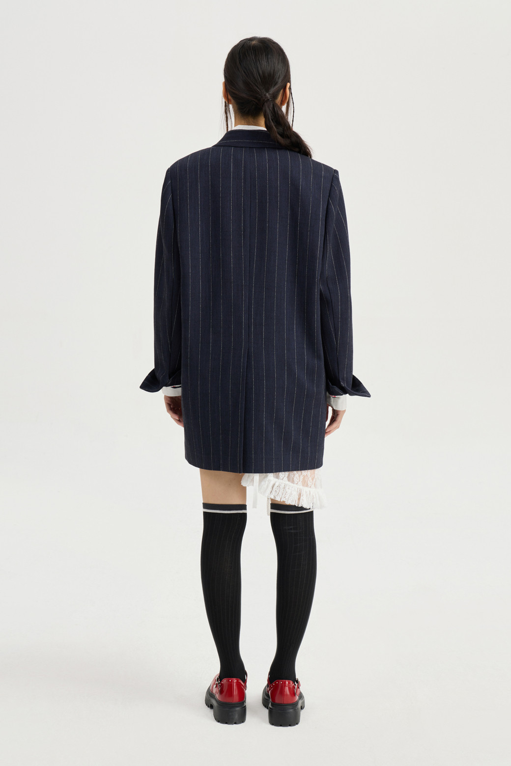 LUCKY CHOUETTE - 자켓 - Stripe Single Jacket (dark navy)