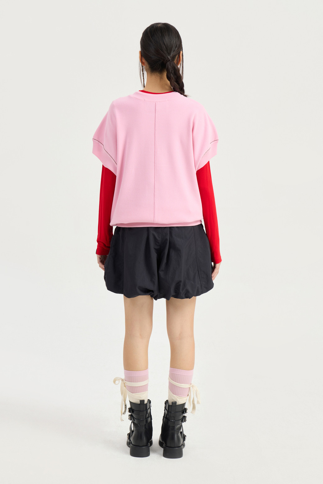 LUCKY CHOUETTE - 쇼트팬츠 - Pocket Point Back Banding Shorts (black)
