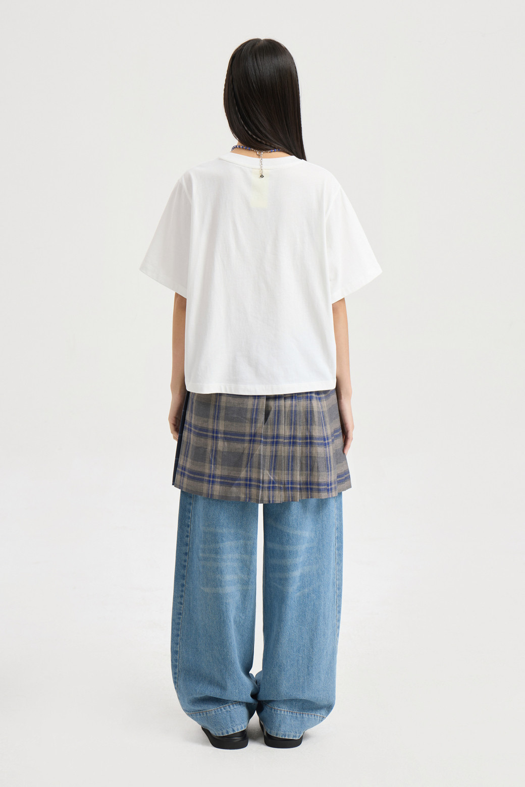 LUCKY CHOUETTE - 반소매 티셔츠 - Mesh Point Half Sleeve T-shirt (white)