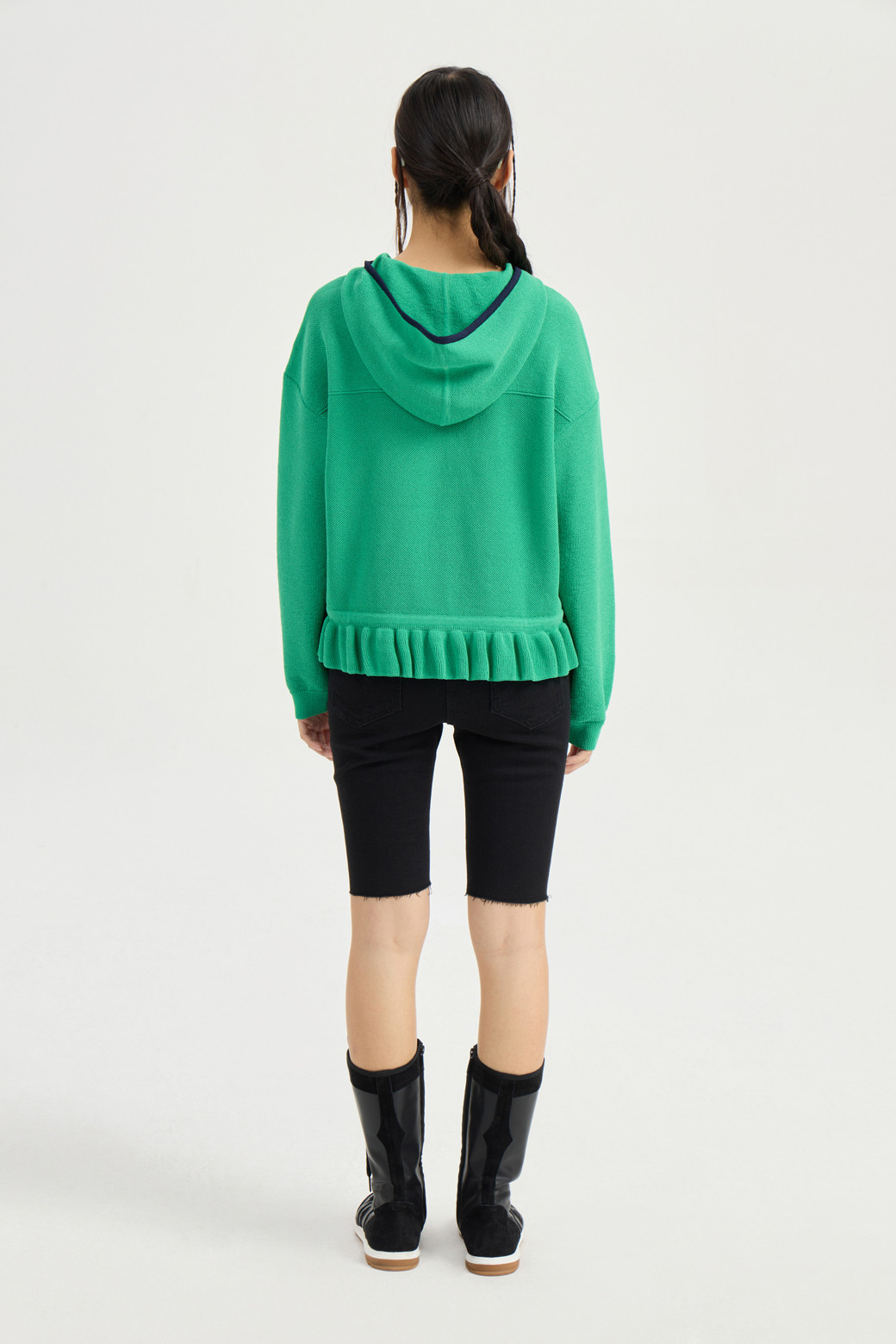 LUCKY CHOUETTE - 스웨터 - Zip Up Hood Pullover (green)