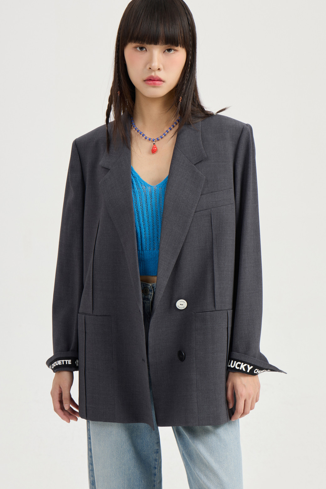 LUCKY CHOUETTE - 자켓 - [Re-Order] Pintuck Pocket Single Jacket