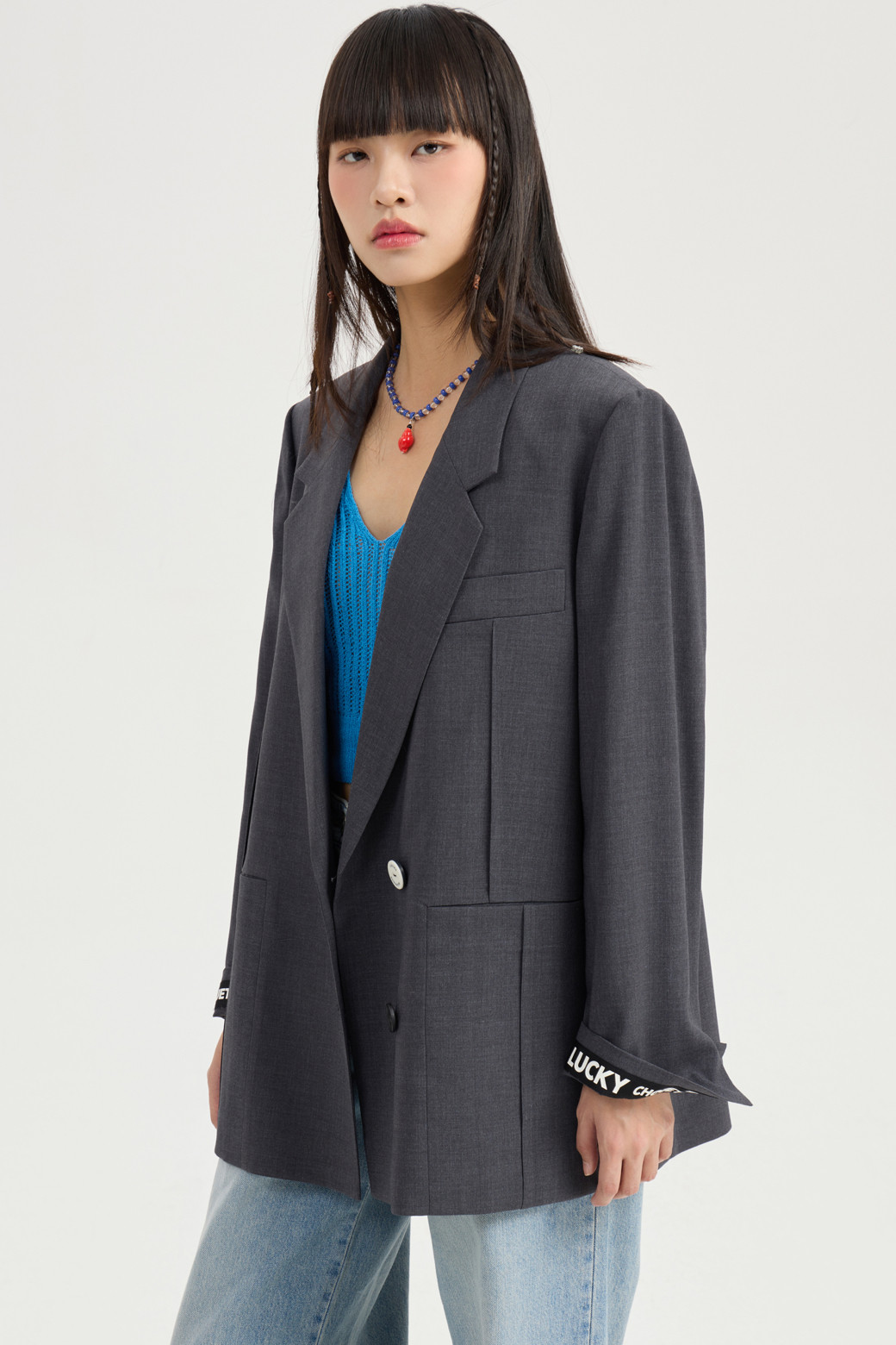LUCKY CHOUETTE - 자켓 - [Re-Order] Pintuck Pocket Single Jacket
