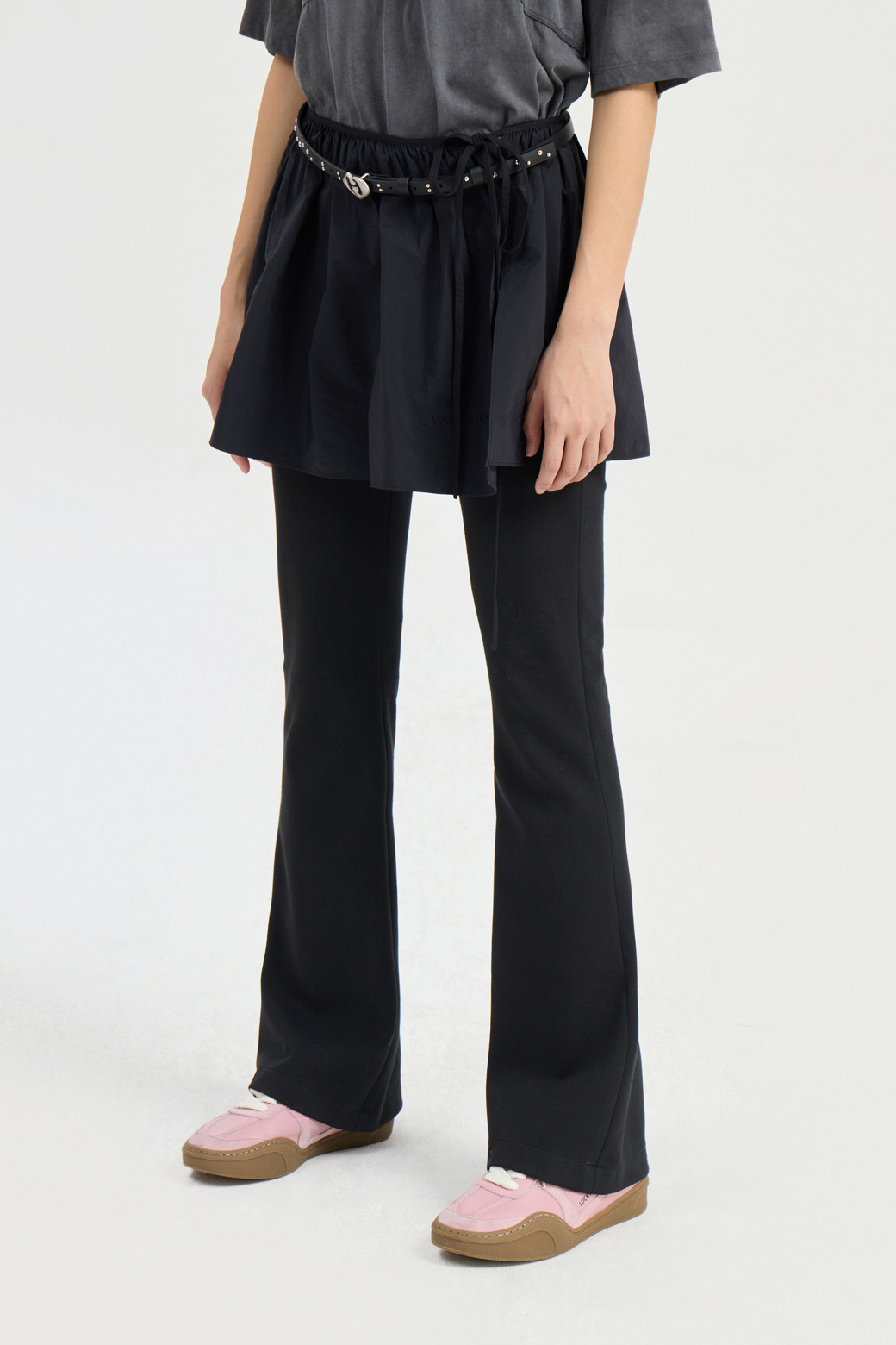 LUCKY CHOUETTE - 기타소품 - Layered Decoration Skirt (black)