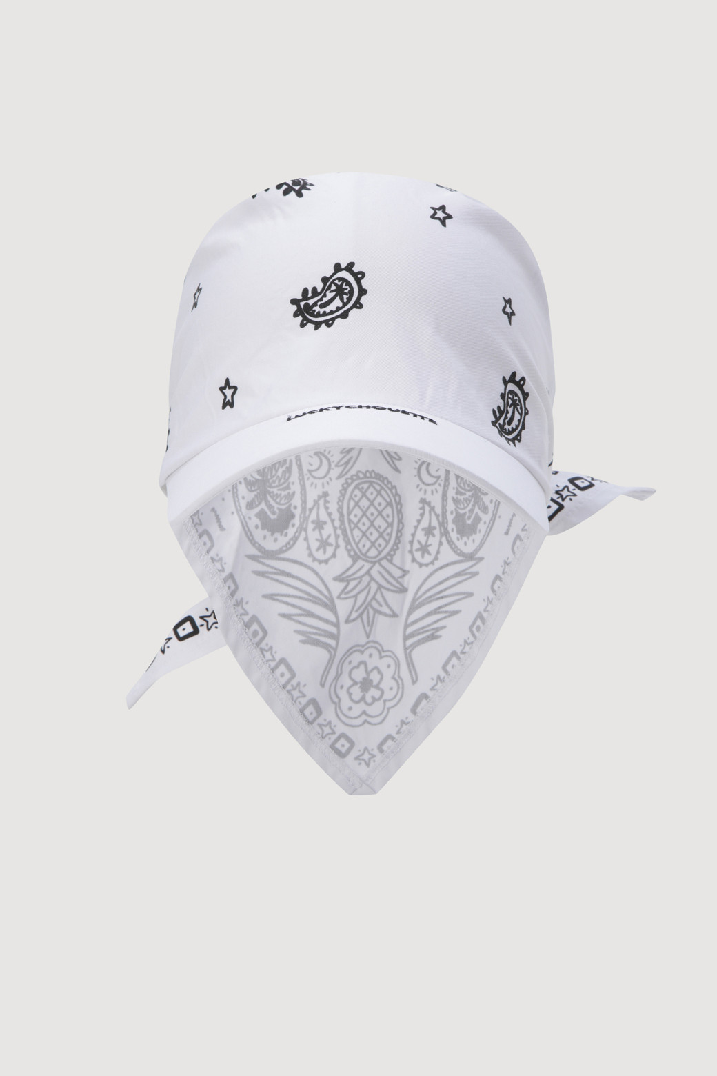 LUCKY CHOUETTE] Paisley Scarf Cap(white)