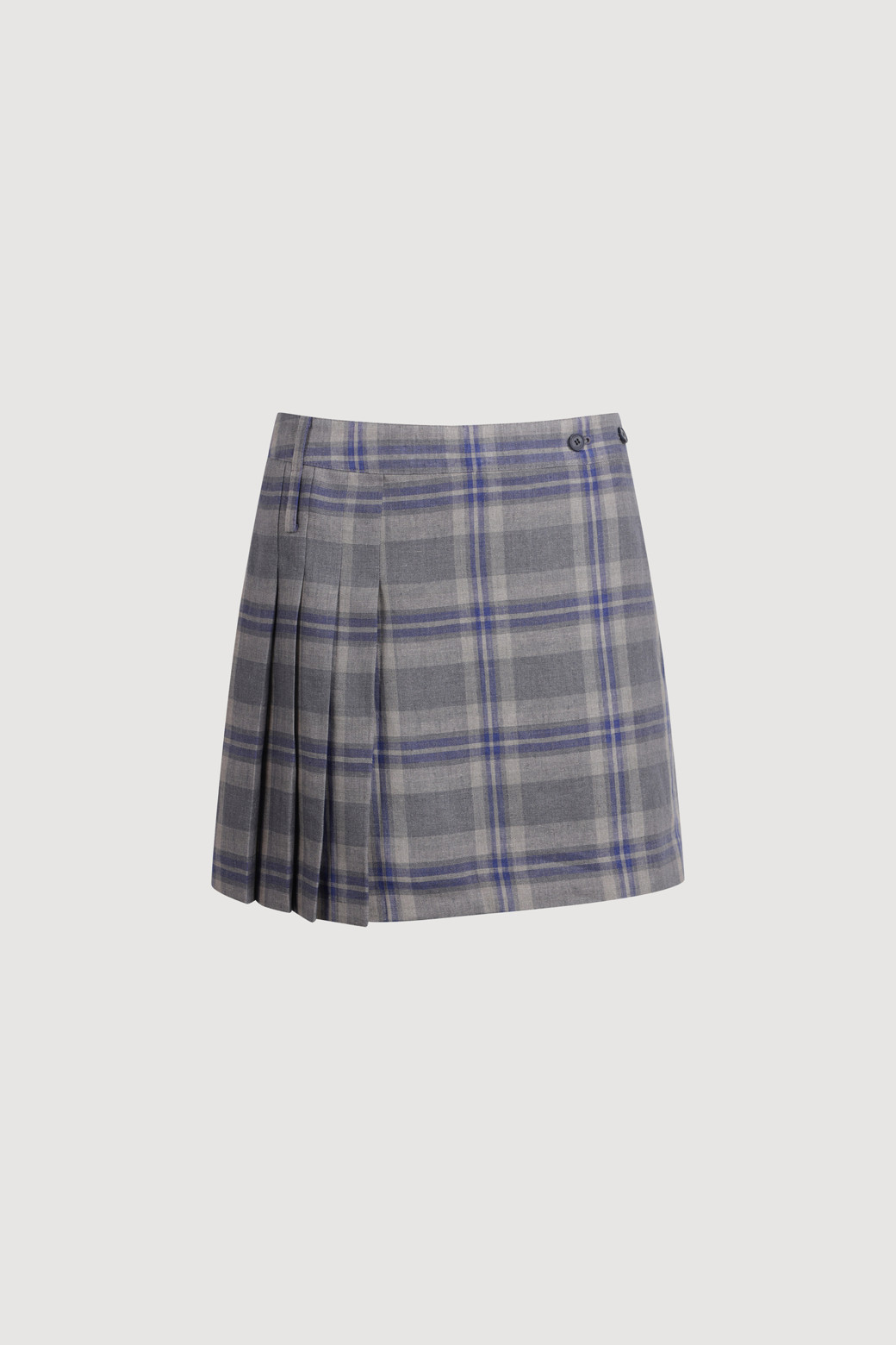 LUCKY CHOUETTE - 미니스커트 - Check Mix Mini Wrap Skirt (multi color)
