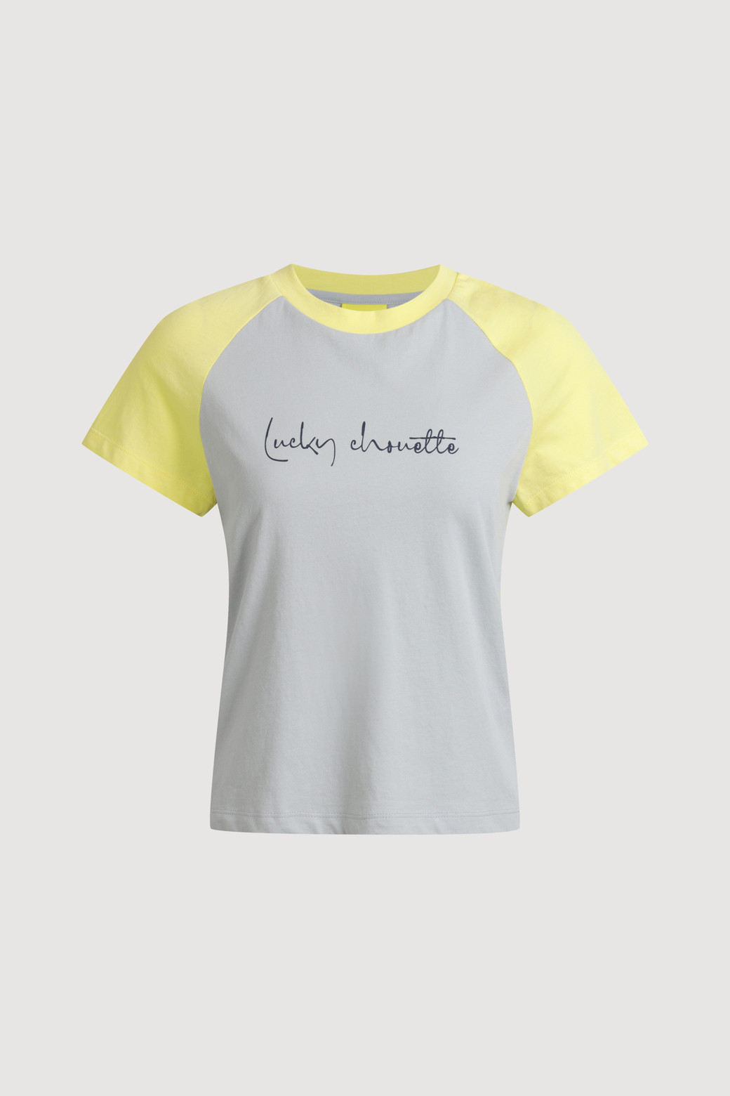 LUCKY CHOUETTE - 반소매 티셔츠 - Colored Slim Fit Half Sleeve T-shirt (mint)
