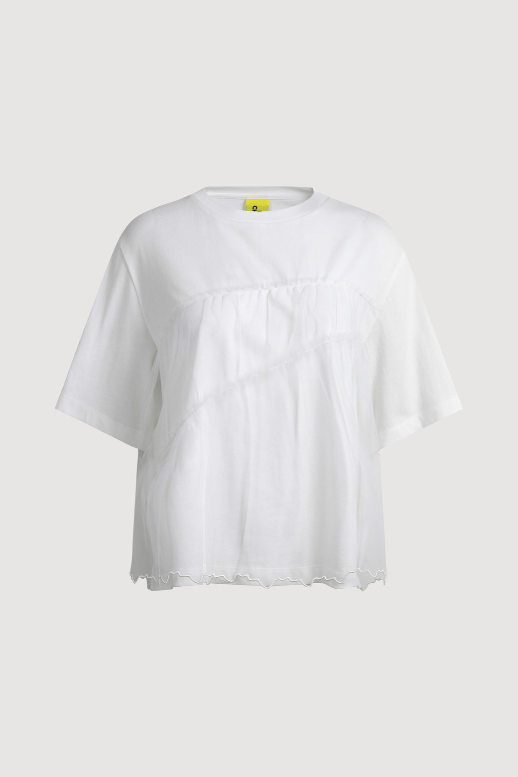 LUCKY CHOUETTE - 반소매 티셔츠 - Mesh Point Half Sleeve T-shirt (white)