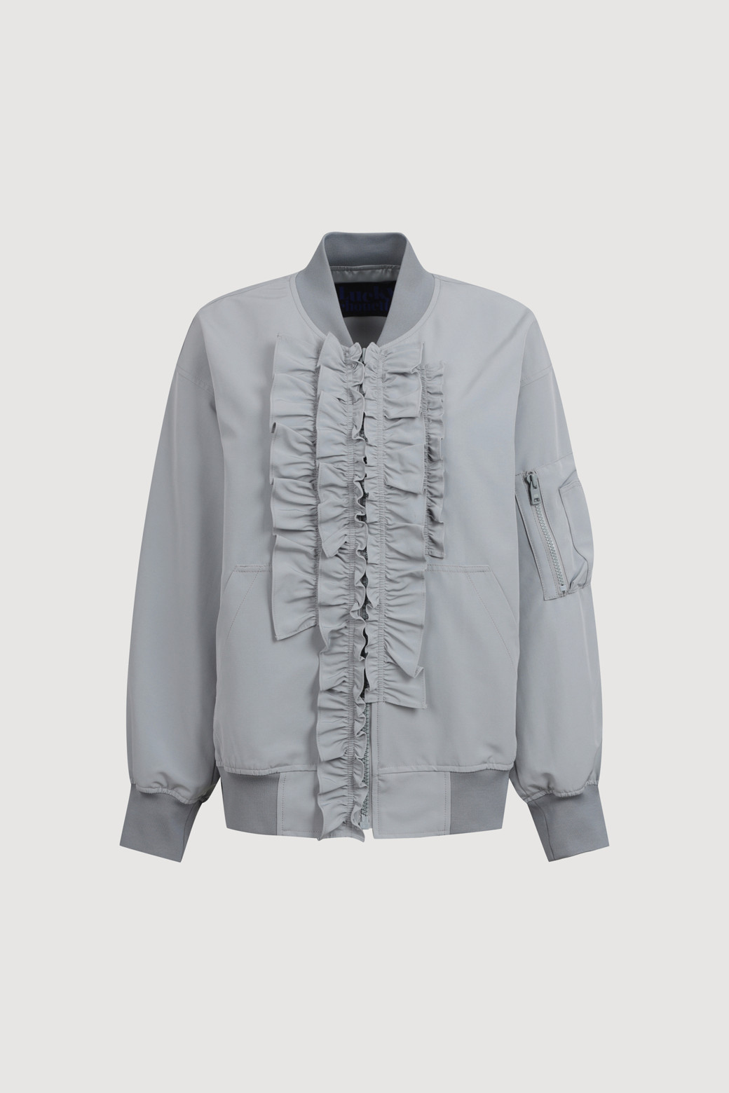LUCKY CHOUETTE - 점퍼 - [인플루언서 PICK] Frill Detail Knit Ribbed Jumper (mint)