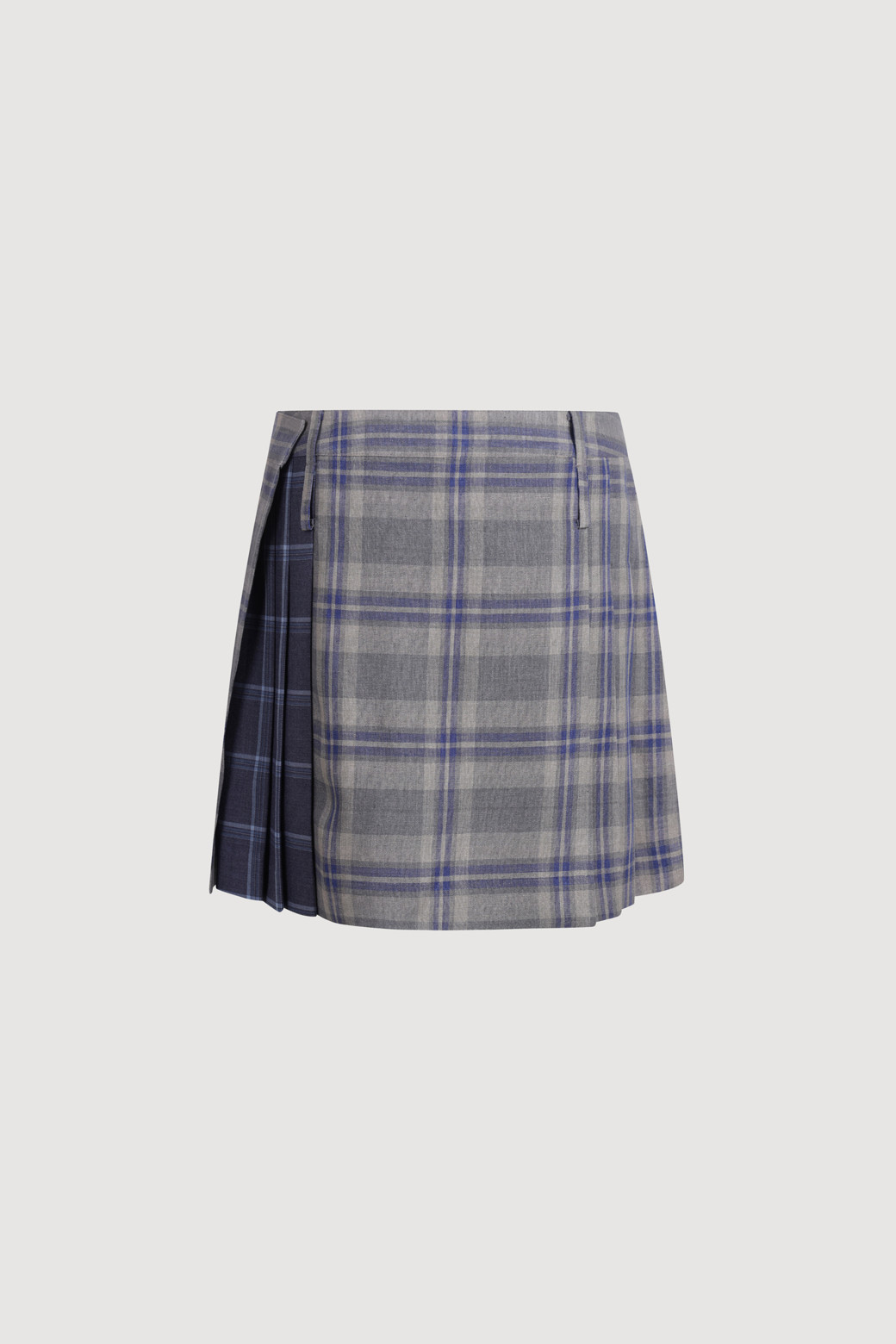 LUCKY CHOUETTE - 미니스커트 - Check Mix Mini Wrap Skirt (multi color)