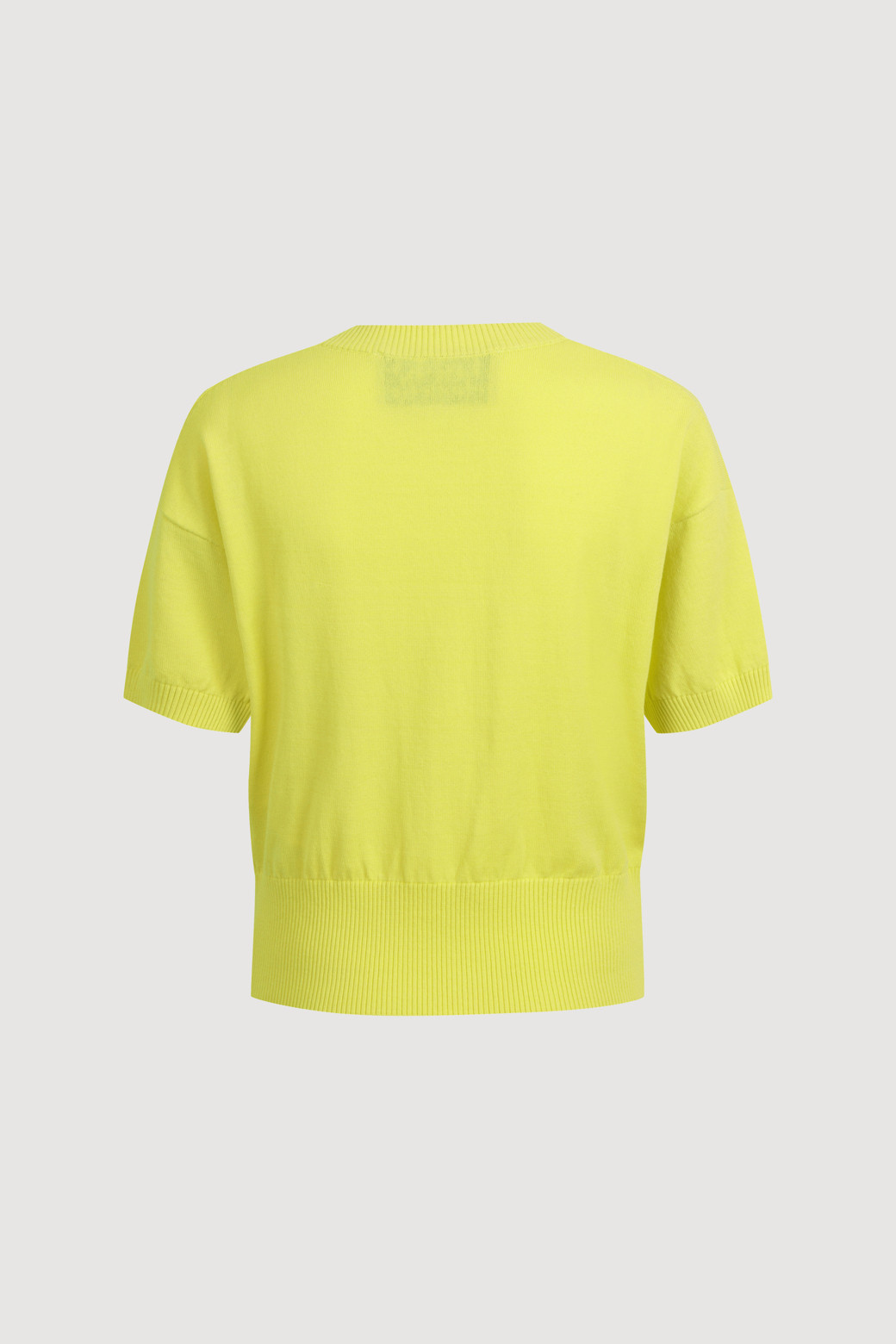 LUCKY CHOUETTE - 가디건 - Essential Half Sleeve Knit Cardigan (yellow)