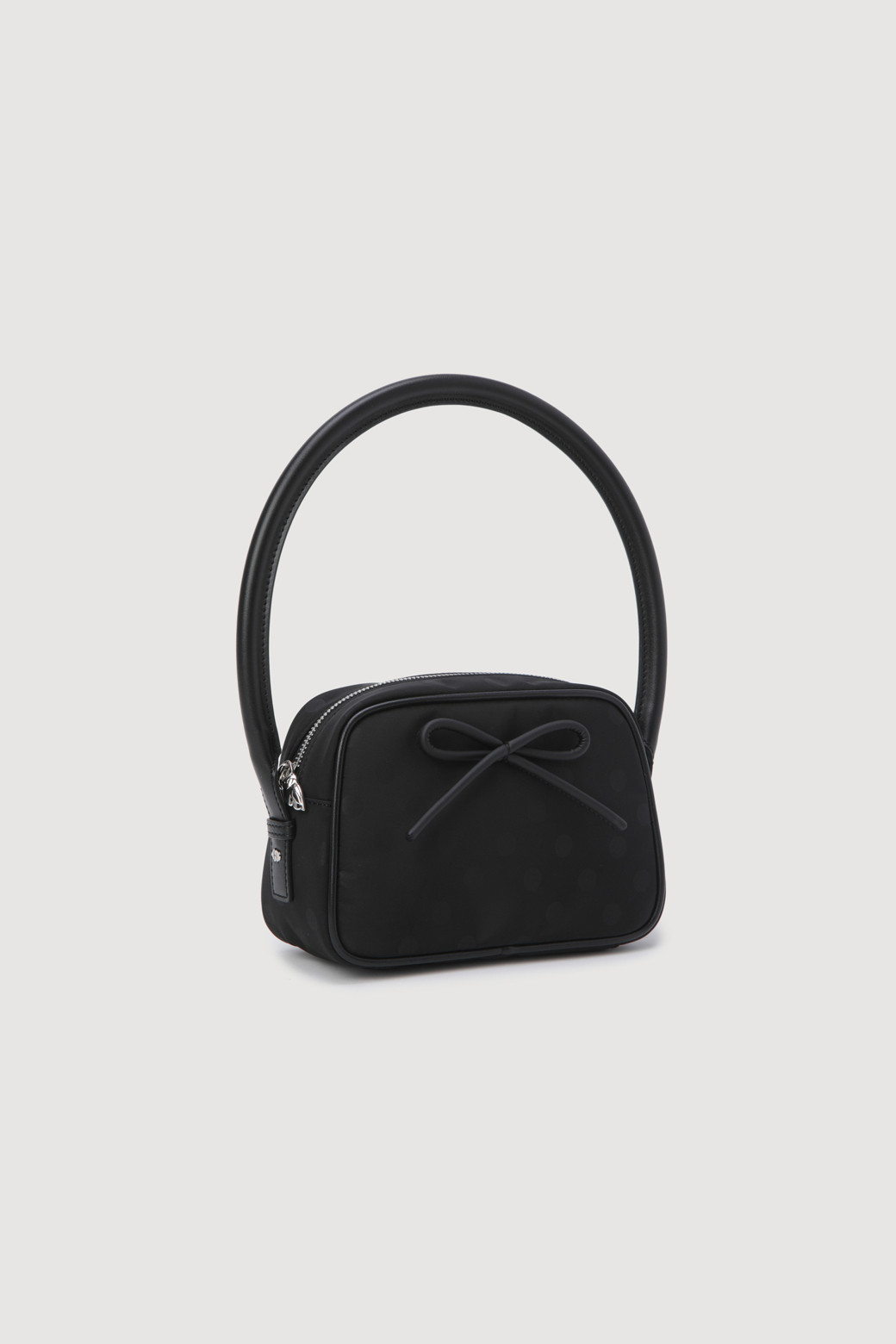 LUCKY CHOUETTE - 토트백 - Dot Pattern Square Handbag(black)