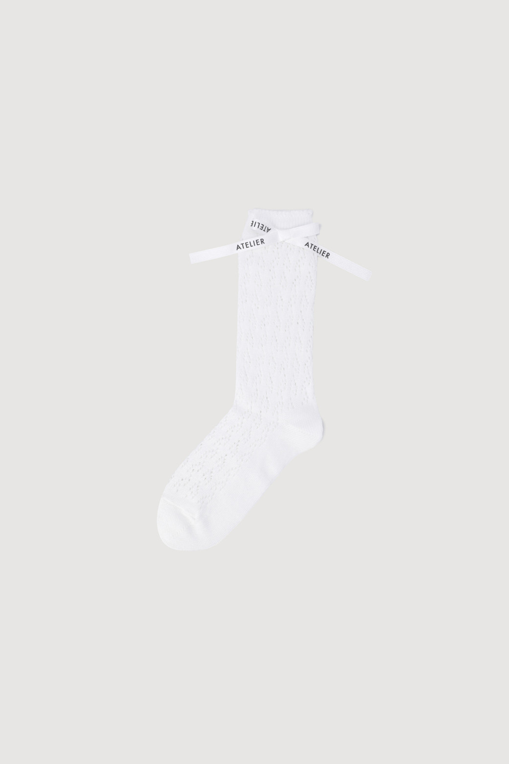 LUCKY CHOUETTE - 양말 - [Re-Order] A-Ribbon Decoration Roomy Socks