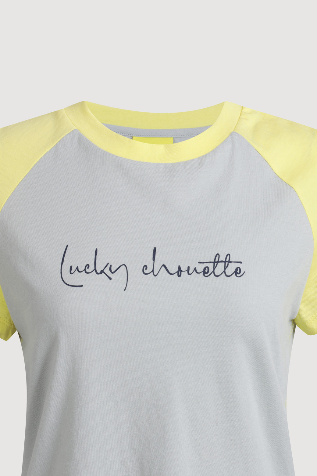 LUCKY CHOUETTE - 반소매 티셔츠 - Colored Slim Fit Half Sleeve T-shirt (mint)