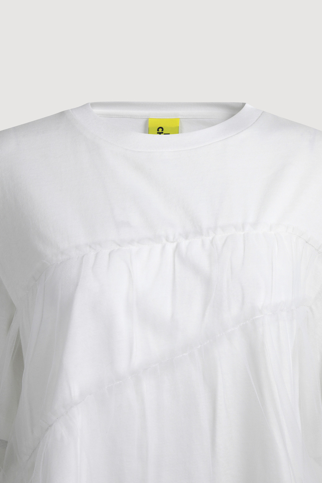 LUCKY CHOUETTE - 반소매 티셔츠 - Mesh Point Half Sleeve T-shirt (white)