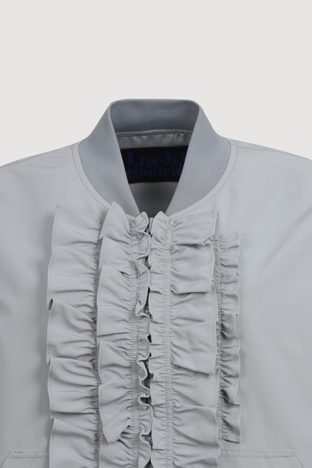 LUCKY CHOUETTE - 점퍼 - [인플루언서 PICK] Frill Detail Knit Ribbed Jumper (mint)
