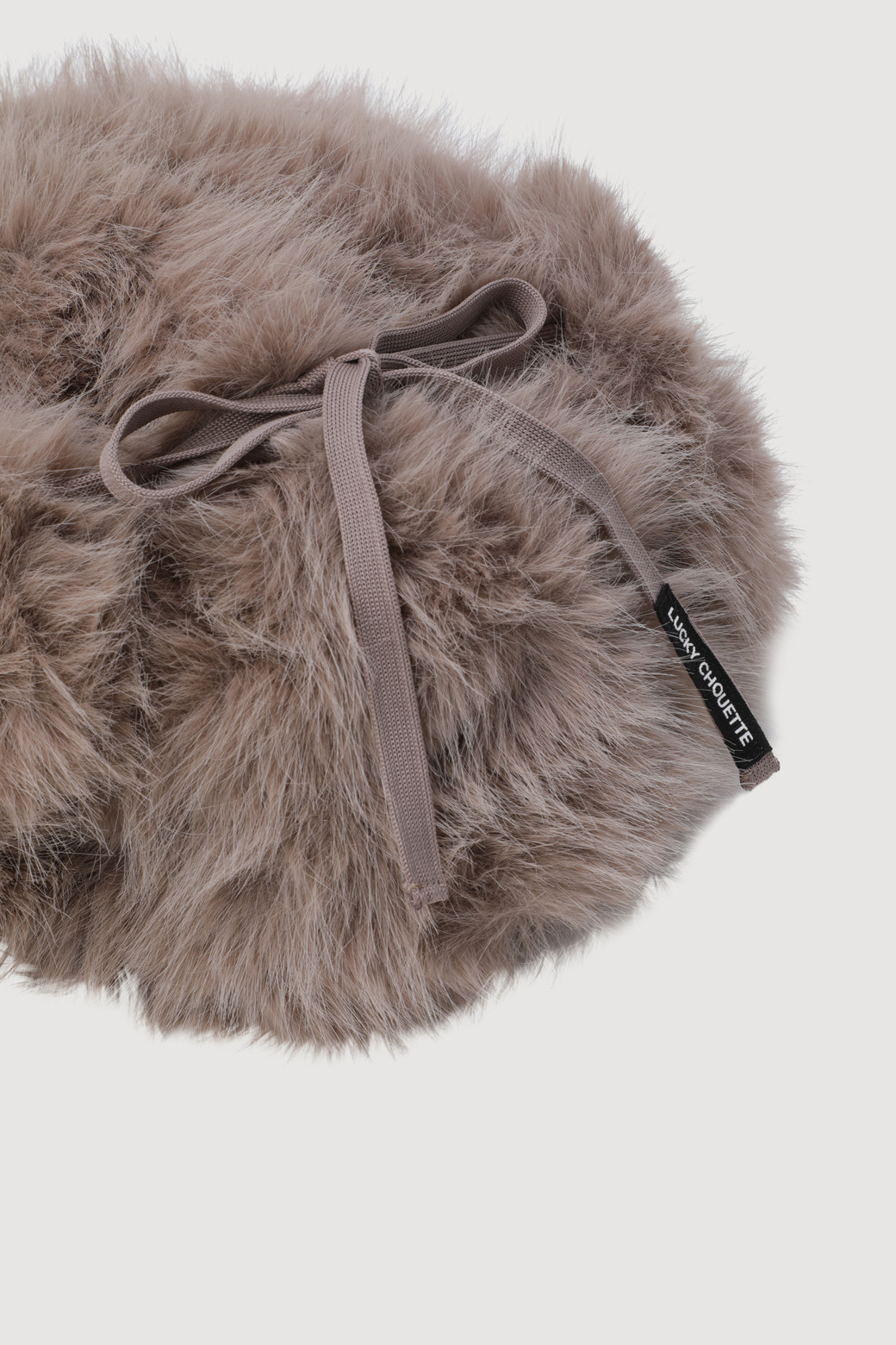 Fake Fur Earmuff Hat(dark beige)