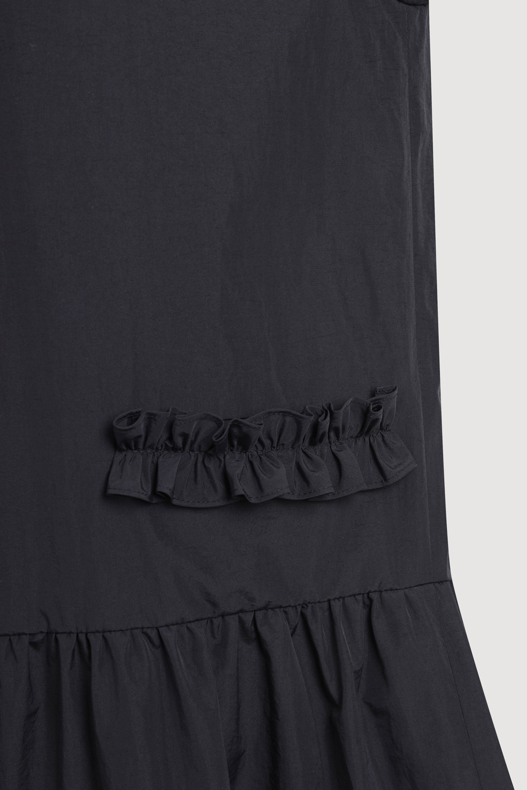 LUCKY CHOUETTE - 반소매 원피스 - Frill Colored Half Sleeve Long Dress (black)