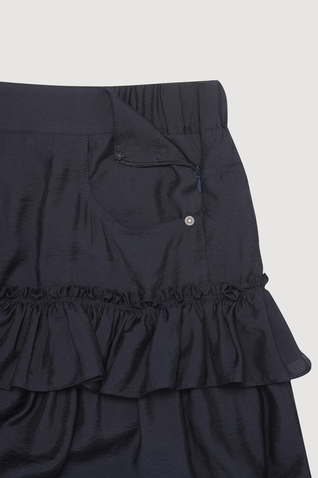 LUCKY CHOUETTE - 롱스커트 - Shirring Stripe Back Banding Long Skirt