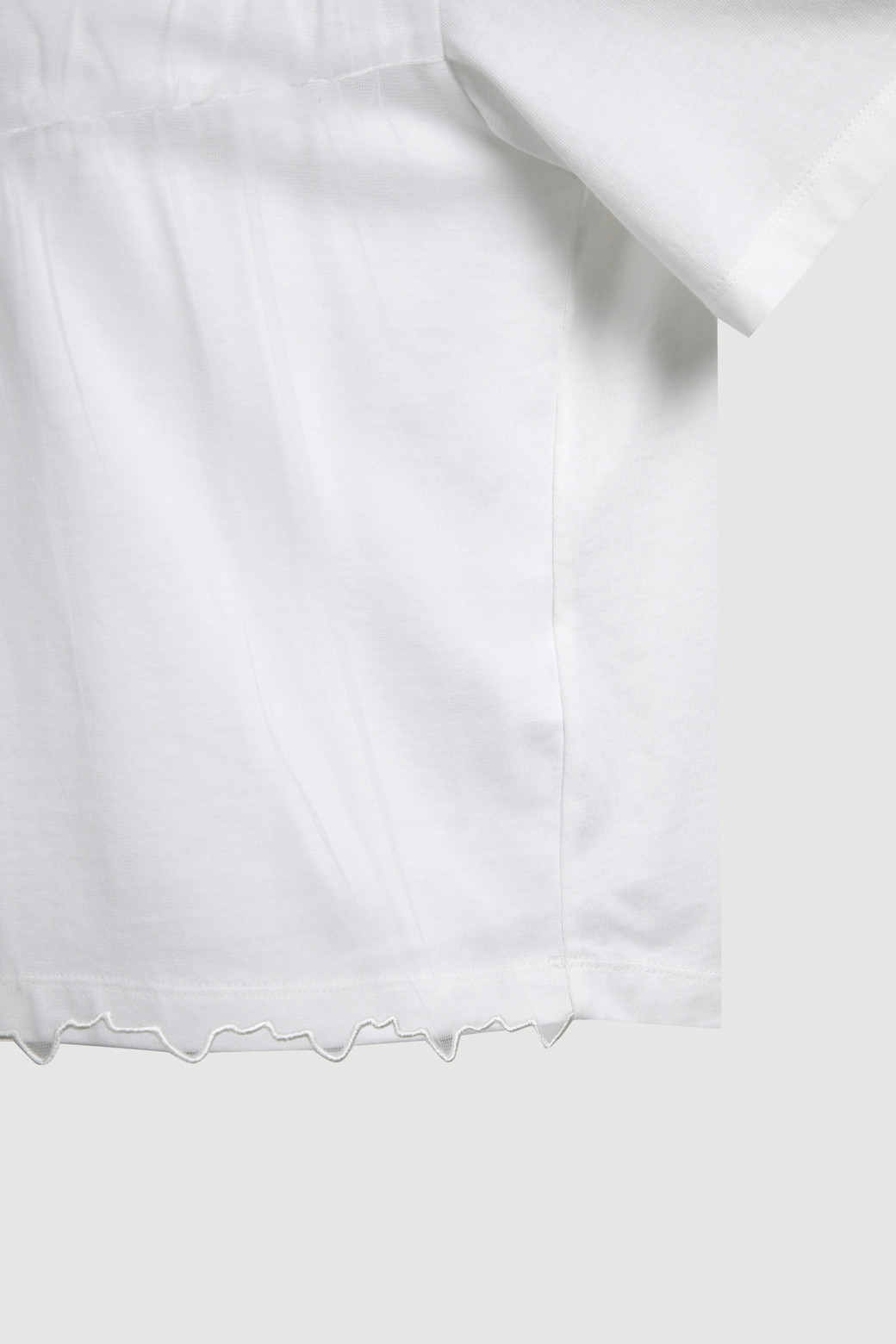 LUCKY CHOUETTE - 반소매 티셔츠 - Mesh Point Half Sleeve T-shirt (white)
