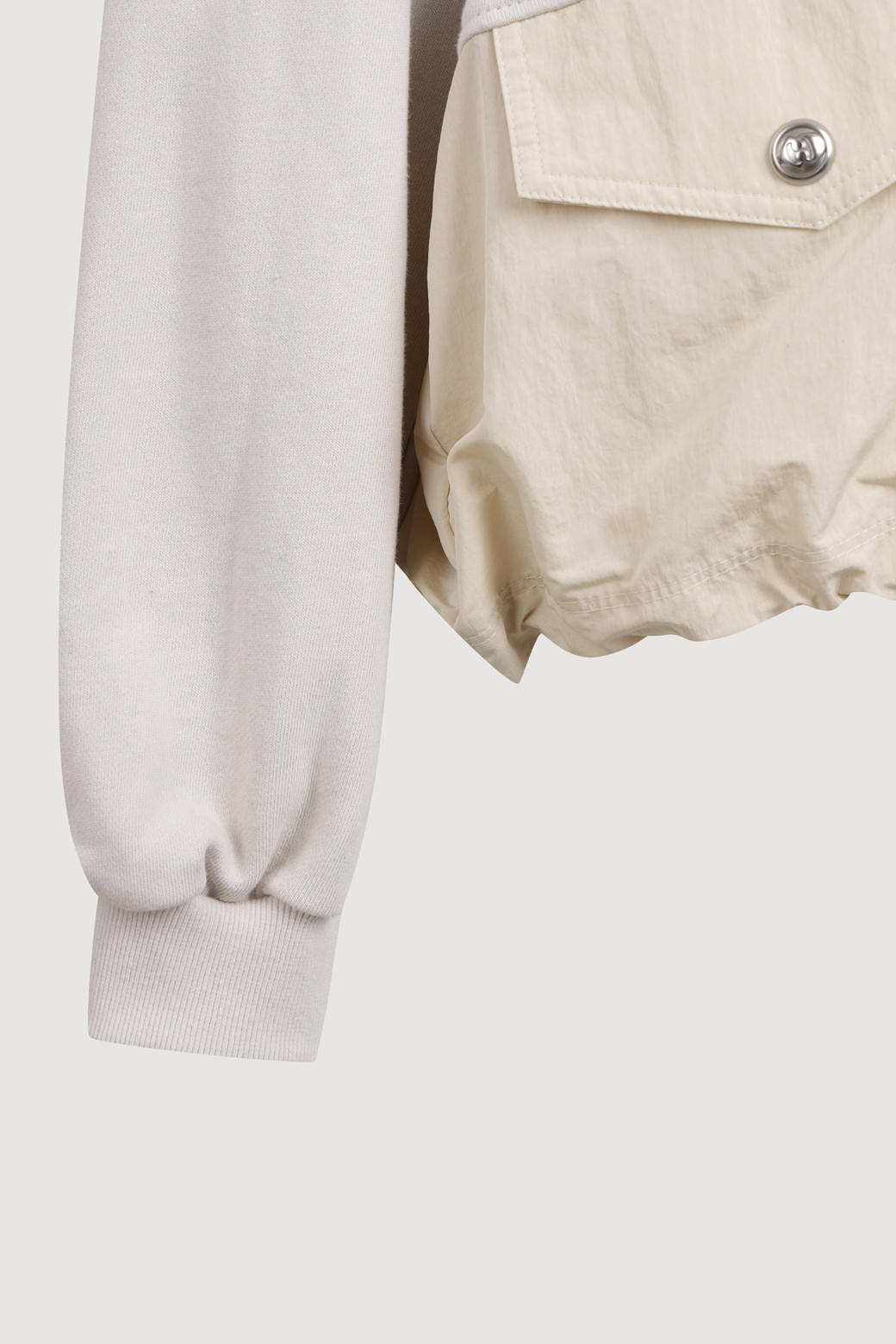 LUCKY CHOUETTE - 스웻셔츠 - [Atelier] Woven Point Sweatshirt (beige)