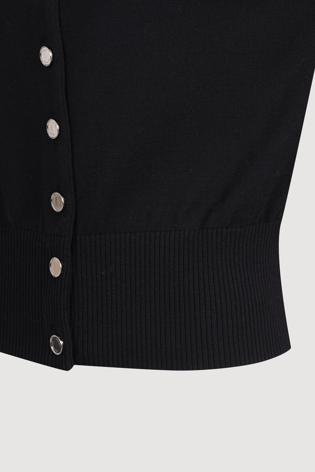 LUCKY CHOUETTE - 가디건 - Essential Half Sleeve Knit Cardigan (black)
