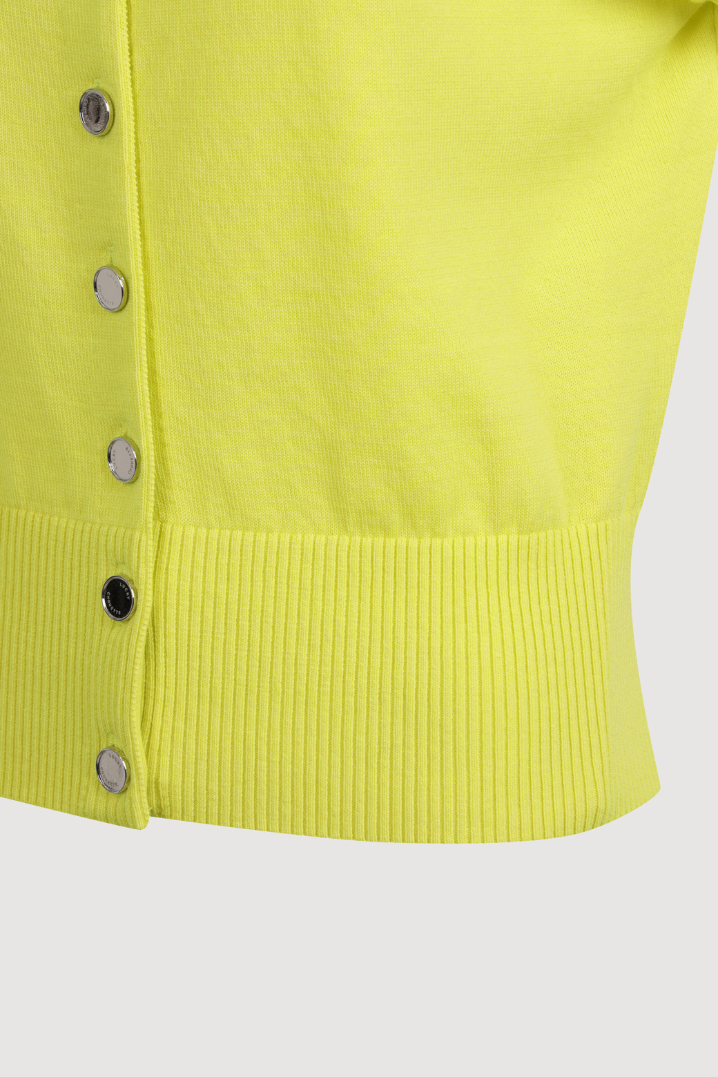 LUCKY CHOUETTE - 가디건 - Essential Half Sleeve Knit Cardigan (yellow)