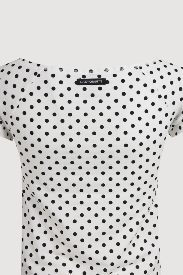 LUCKY CHOUETTE - 반소매 티셔츠 - Chouetties by LUCKY CHOUETTE_Boat Neck Half Sleeve T-shirt (white)