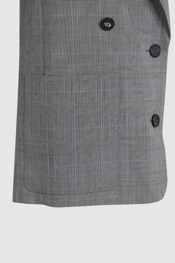 LUCKY CHOUETTE] Half Mix Single Jacket (brown)