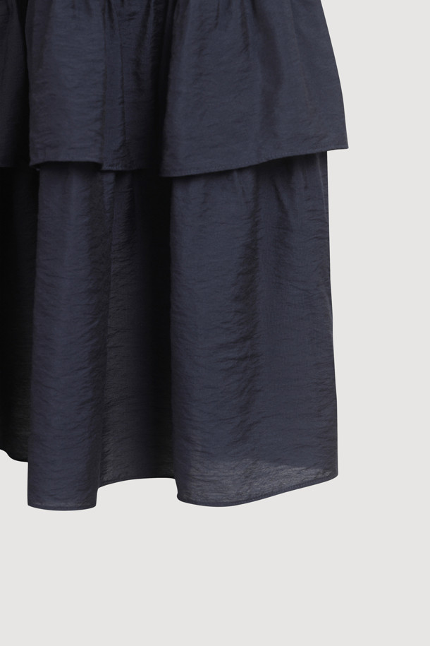 LUCKY CHOUETTE - 롱스커트 - Shirring Stripe Back Banding Long Skirt