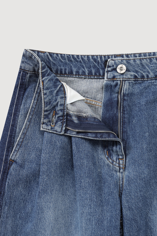 LUCKY CHOUETTE - 데님 - Side Color Denim Pants (blue)