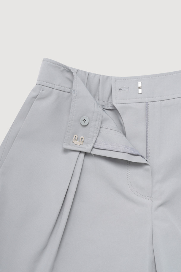 LUCKY CHOUETTE - 쇼트팬츠 - Tuck Point Back Banding Shorts (mint)