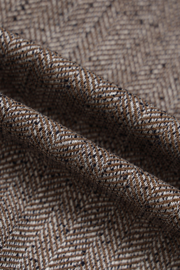 LUCKY CHOUETTE - 점퍼 - Hem Ribbed Herringbone Jumper (brown)