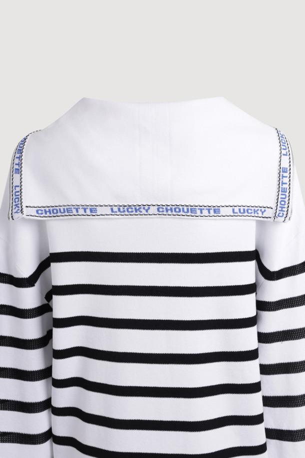 LUCKY CHOUETTE - 스웨터 - Sailor Zip up Pullover (ivory)