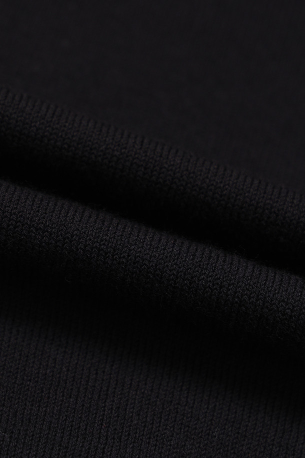 LUCKY CHOUETTE - 가디건 - Essential Half Sleeve Knit Cardigan (black)