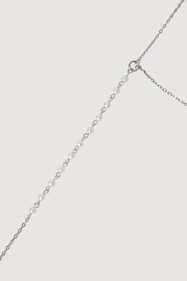 LUCKY CHOUETTE - 목걸이 - Emblem Decoration Long Necklace (silver)