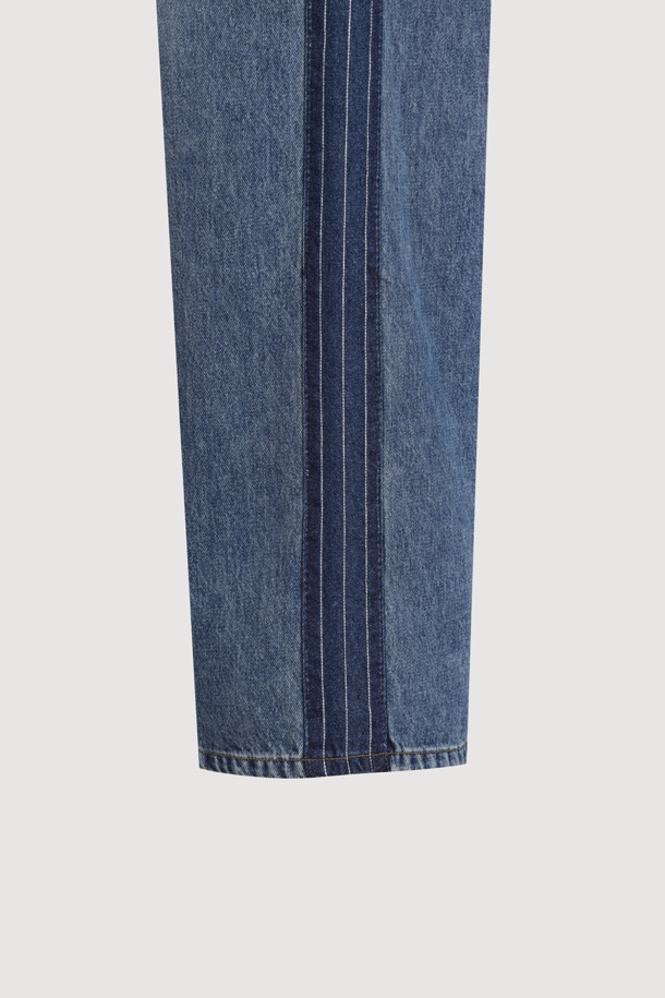 LUCKY CHOUETTE - 데님 - Side Color Denim Pants (blue)