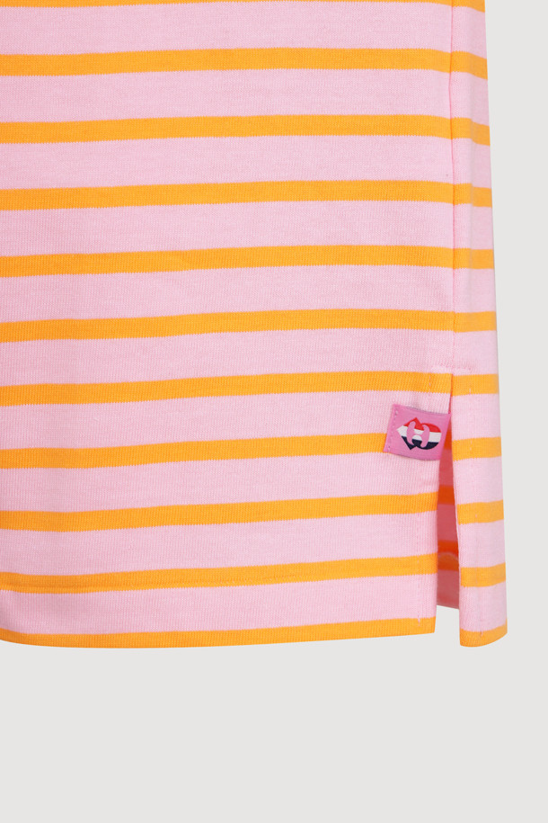 LUCKY CHOUETTE - 긴소매 티셔츠 - [Signature] Stripe Long Sleeve T-shirt (orange)