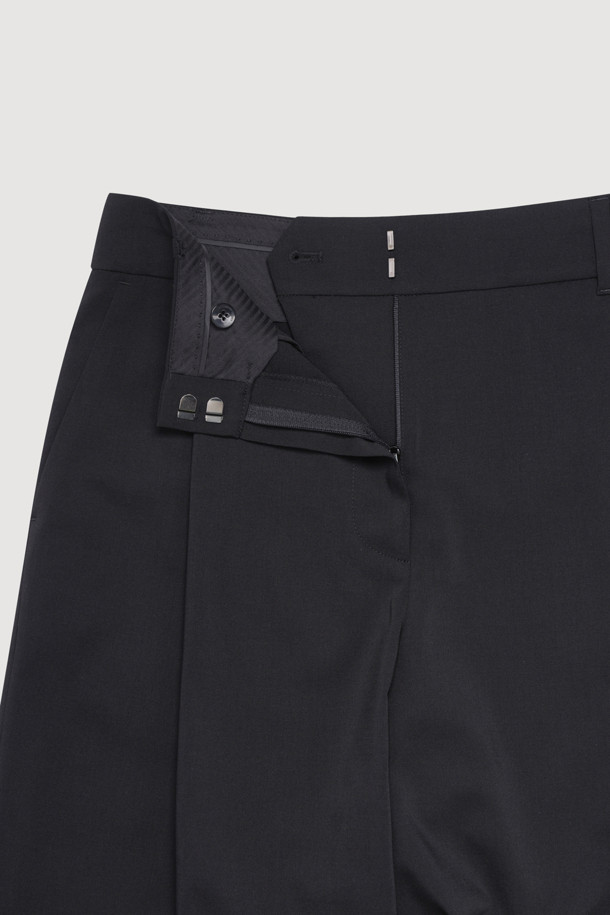 LUCKY CHOUETTE - 롱/미디팬츠 - Detachable Wrap Detail Pants (black)