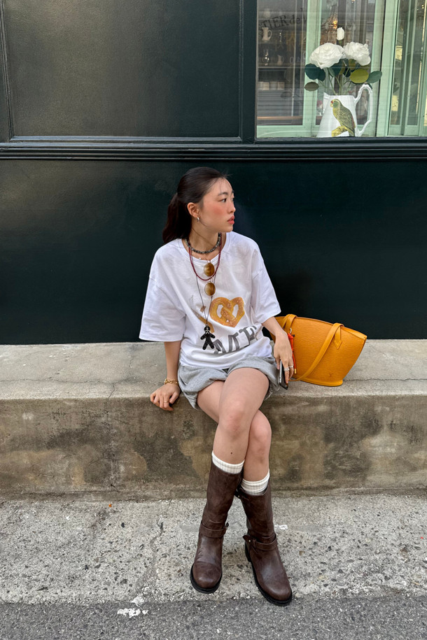 LUCKY CHOUETTE - 반소매 티셔츠 - Chouetties by LUCKY CHOUETTE_Graphic Half Sleeve T-shirt (white)