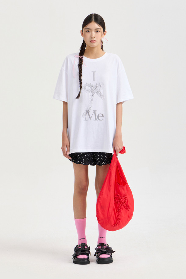 LUCKY CHOUETTE - 반소매 티셔츠 - Chouetties by LUCKY CHOUETTE_Graphic Semi Over Fit Half Sleeve T-shirt (white)