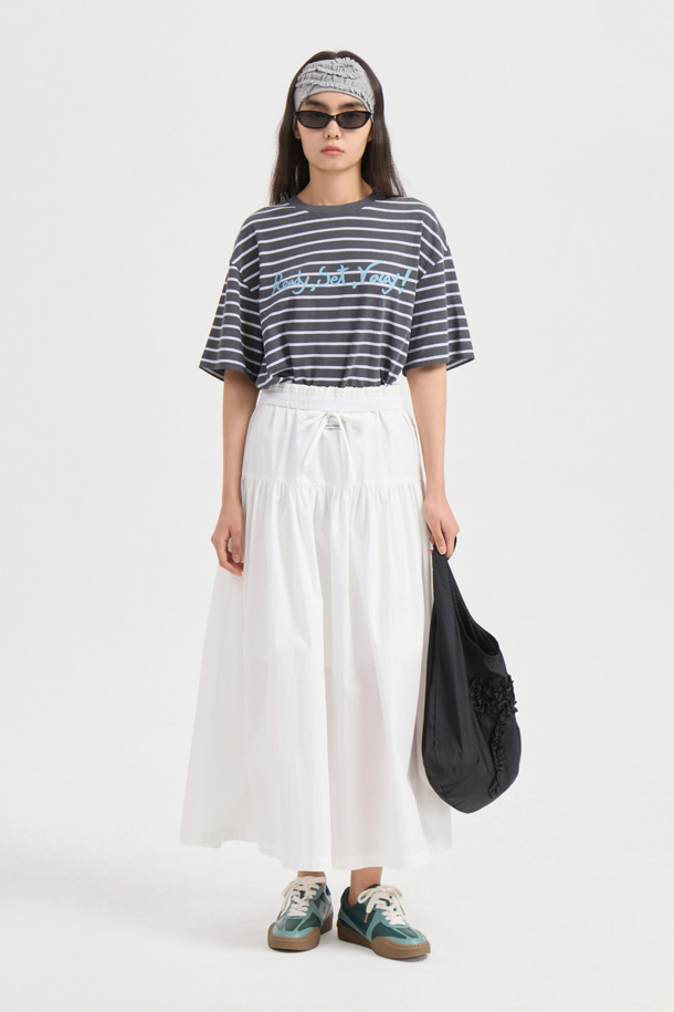LUCKY CHOUETTE - 반소매 티셔츠 - Chouetties by LUCKY CHOUETTE_Lettering Basic Fit Half Sleeve T-shirt (grey)