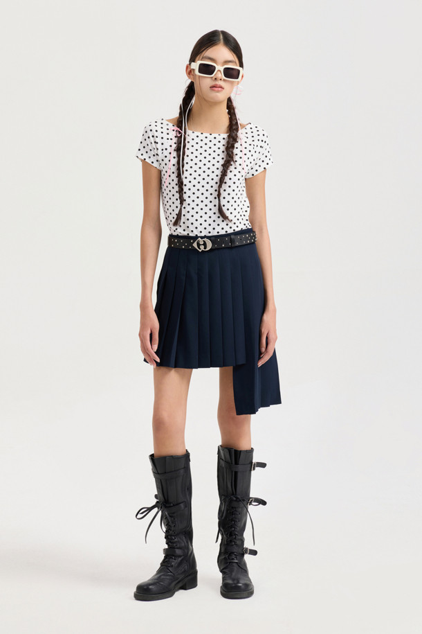 LUCKY CHOUETTE - 반소매 티셔츠 - Chouetties by LUCKY CHOUETTE_Boat Neck Half Sleeve T-shirt (white)