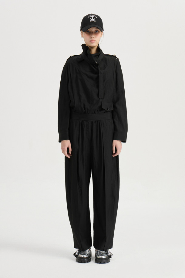 LUCKY CHOUETTE - 점프수트 - [Atelier] High Neck Jumpsuit (black)