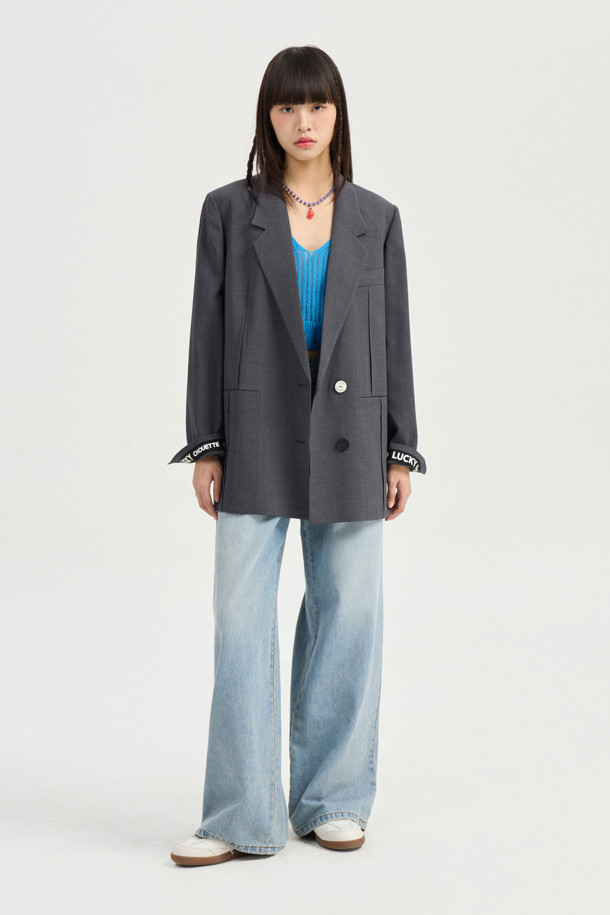 LUCKY CHOUETTE - 자켓 - [Re-Order] Pintuck Pocket Single Jacket