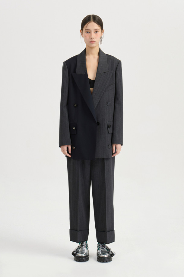 LUCKY CHOUETTE - 자켓 - [Atelier] Pocket Button Double Check Jacket