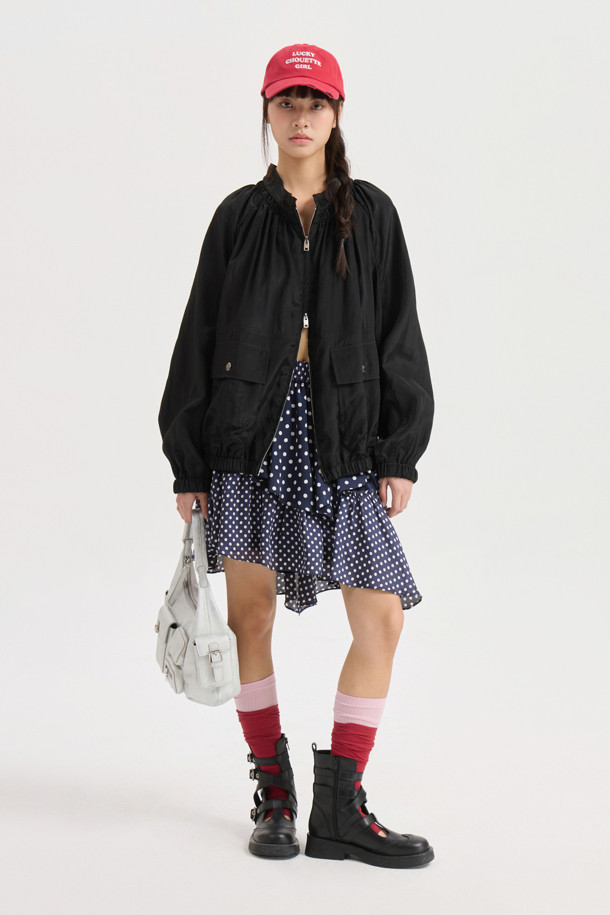 大割引 Mini Banding Mix Dot Skirt 코오롱몰 - CHOUETTE (navy)_LUCKY 人文