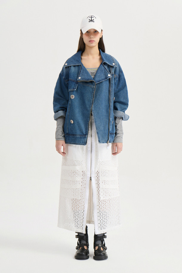 LUCKY CHOUETTE - 자켓 - [Atelier] Denim Biker Jacket (blue)